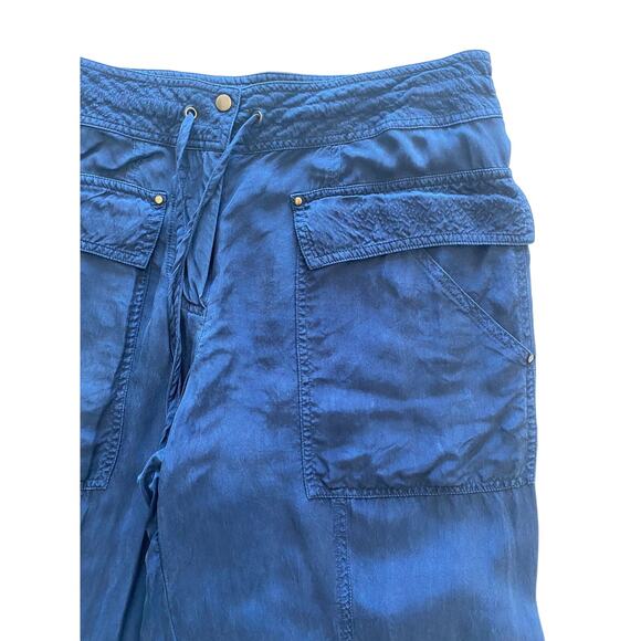 DIANE VON FURSTENBERG NAVY CAPRI JOGGER PANTS SIZE 4 - Picture 3 of 11